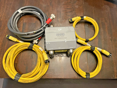 NEW! SOLA SCP102D24X-C02 POWER SUPPLY . 100-240V AC to 24V DC with cables