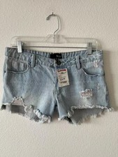 Hype Women's Size 7 Shorts Jeans Distressed Raw Hem