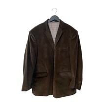 Saddlebred Corduroy Mens Sport Coat Size 52 Regular Brown Blazer 100 Cotton