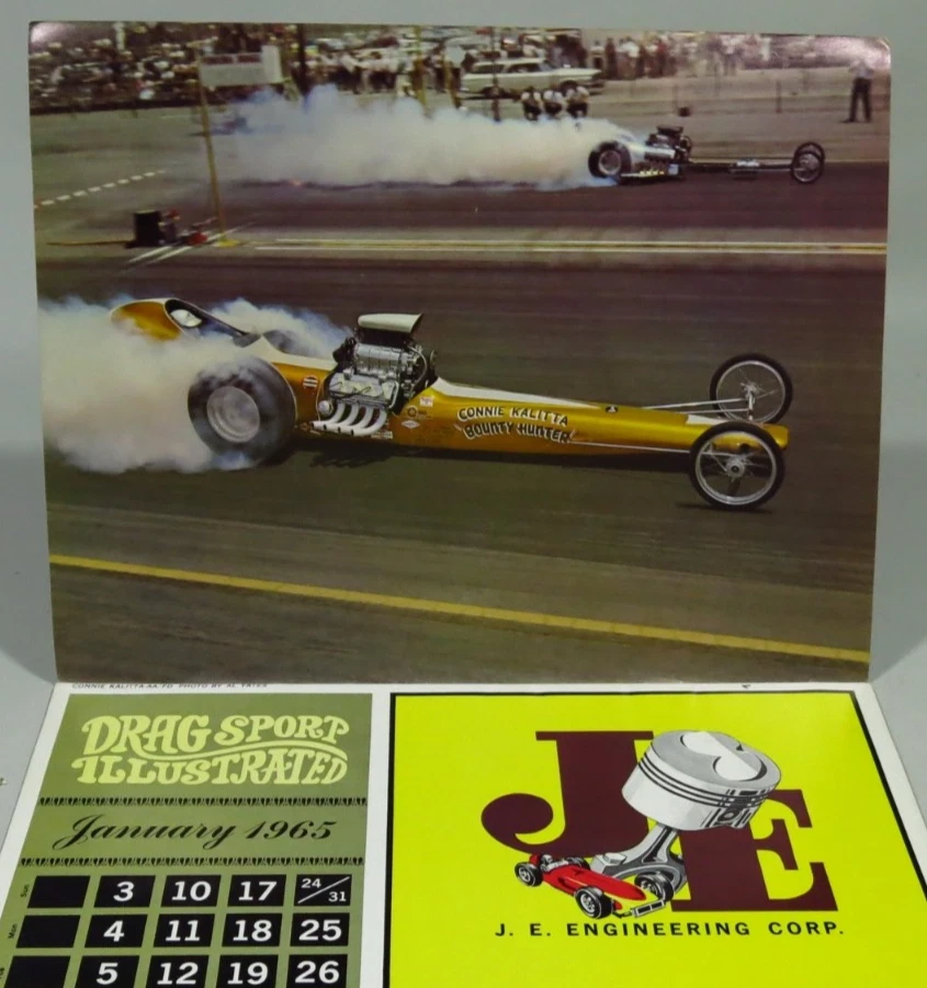 Calendario de carreras de arrastre 1965 color ¡repite días y fechas en 2027! AHRA-NHRA-IHRA-UDRA Foto 3 de 4