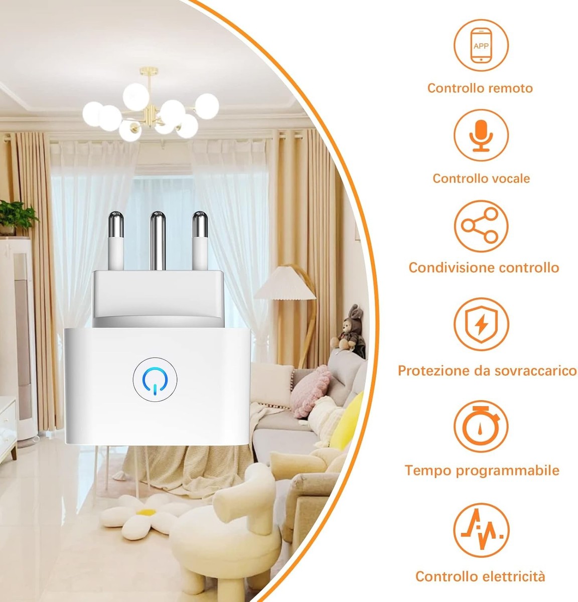 Prese Smart WiFi 16A 3680W - Monitoraggio Consumi - Compatibile Con Alexa E Google Home - Protezione Sovraccarico - Set Da 2 Pezzi - Foto 10