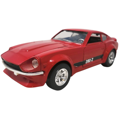 Vintage Burago 1980 Datsun 240z Red Model Car 1:24Scale Made in