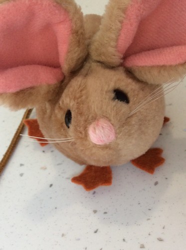Vintage 80s DAKIN & Co Small Brown Field MOUSE 1986 Dakin & Co Pink Ears - Picture 5 of 12