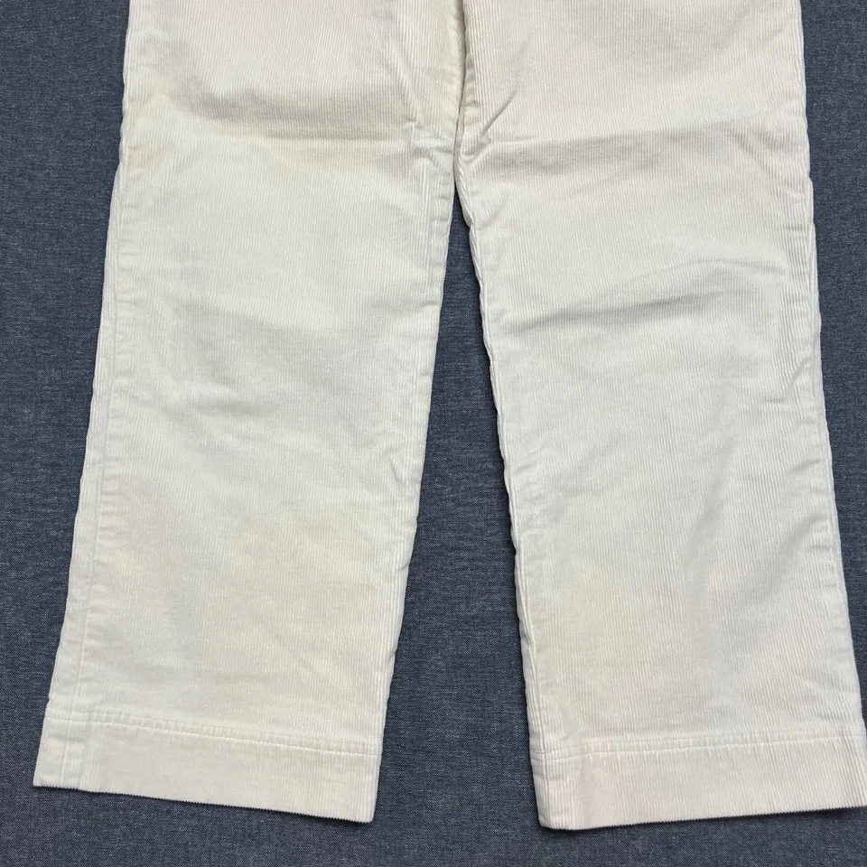 Pantalones para mujer Club Monaco talla 10 crema pana pierna ancha pantalones recortados Foto 3 de 4