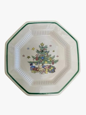 Vtg Nikko Christmas Set Of 4 Bread And Butter Plates - Discontinued