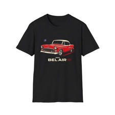 1955 Chevy Bel Air Shirt Classic Red Hot Rod Graphic Tee 1955 Chevy Bel Air Shirt Classic Red Hot Rod Graphic Tee