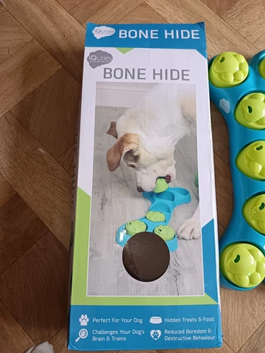 IQuties Dog Bone Hide Treat Toy Game. New & Boxed