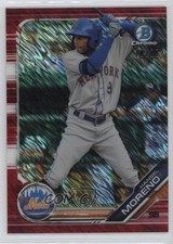 2019 Bowman Chrome Prospects Red Shimmer Refractor 10/10 Hansel Moreno g6p