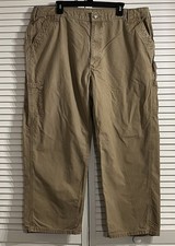 CARHARTT Loose Original Fit Canvas Work Pants 42x30 Brown/Khaki RN 14806