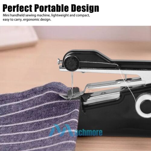 DIY Mini Sewing Machine Electric Stitch Portable Hand Cordless+Sewing Kit 126Pcs - Picture 3 of 72