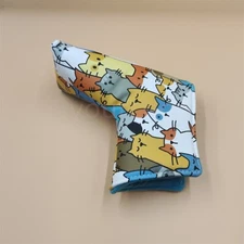Lovely Cartoon Cat Printing Design Golf Headcover Blade Putter Club Head Cover