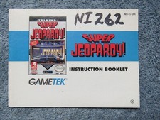 SUPER JEOPARDY Instruction Manual - No Game NES Nintendo