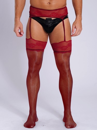 Mens Stocking Hollow Out Long Socks Stage Pantyhose Nightclub Sexy Role Play Fun - Bild 35 von 59