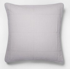 Hearth Hand with Magnolia Quilted Jet Gray Euro Pillow Sham 26x26