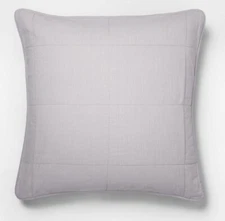 Hearth & Hand with Magnolia Quilted Jet Gray Euro Pillow Sham 26x26