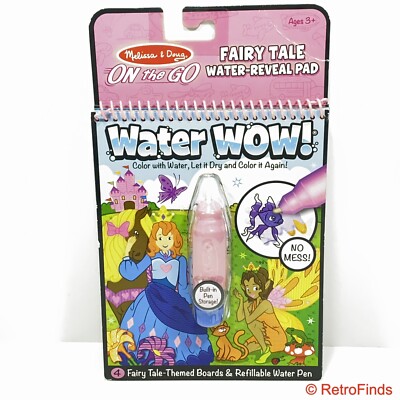 Melissa & Doug On the Go, Water Wow!Fairy Tale, Water-Reveal Pad No Mess