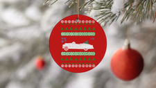 1953 Cadillac El Dorado Ugly Christmas Sweater Circle Ornament