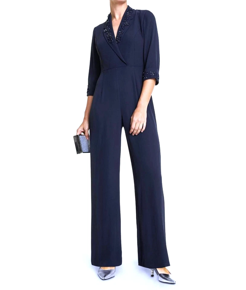 Eleganter Damenoverall in Nachtblau Gr. 42 - Bild 2 von 4