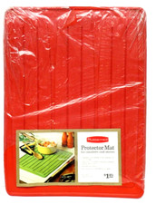 Vintage 1970 Rubbermaid Protector Mat No.1312 Orange 13" x 17" USA NOS New