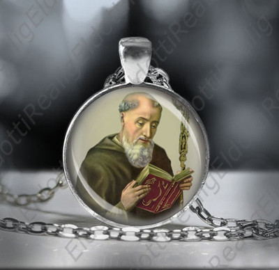 St. Benedict of Nursia Necklace Catholic Medal Pendant Christian Religious