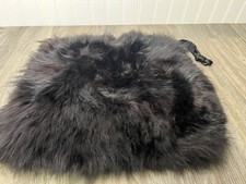 Vintage  Large Fox  Minx  Fur Muff Hand Warmer Inner Zipper Purse Wrist Strap