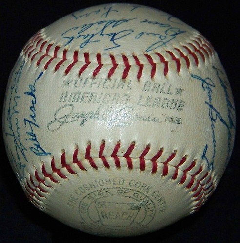 SIMPLY AMAZING! 1960 Tigers Al Kaline Joe Gordon Team Signed Baseball JSA LOA! - Picture 6 of 7