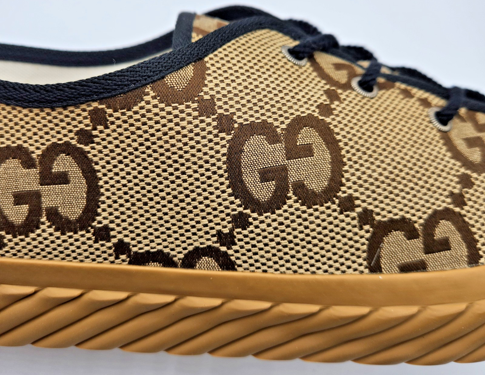 Gucci Tortuga GG Men's Camel Ebony/Black Canvas Sneakers UK12.5 US13 thumbnail 22