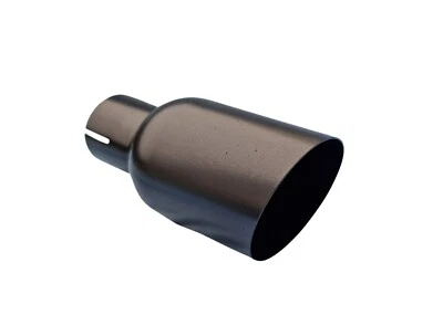 Auspuffblende Endrohr 80mm Noir Pour 50mm Connexion Pour Alfa Audi BMW VW - Photo 1/4
