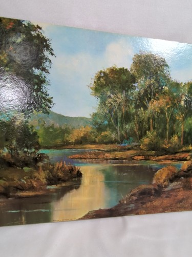 Vintage Wistful Waters By Brian 12"X24" Lithograph Art Print USA 834 Riverside - Picture 7 of 11