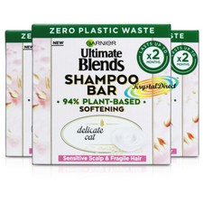 Image of 3x Garnier Ultimate Blends Softening Oat Sensitive Shampoo Bar 60g