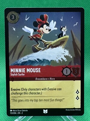 Cold Foil Minnie Mouse - Stylish Surfer 113/204 Uncommon Disney