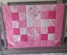 Handmade Baby Blanket Quilted Baby Girl Shower Present