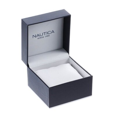 Nautica NAI22507G Orologio Cronografo Uomo - Pelle, Movimento Quarzo, Quadrante Blu, Stile Casual