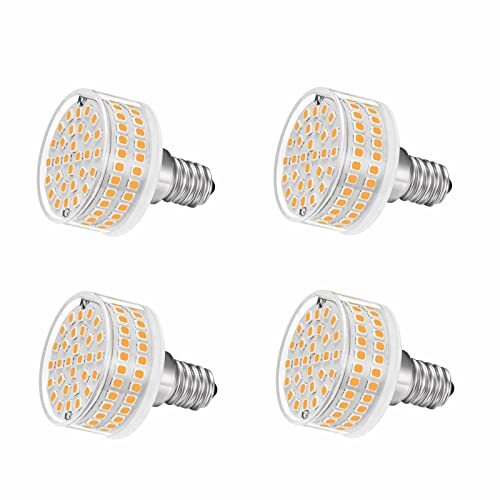 Jiotouhu LED lampadine E14 9W, rotondo piatto, 88 chip LED, sostituzione (L4o)