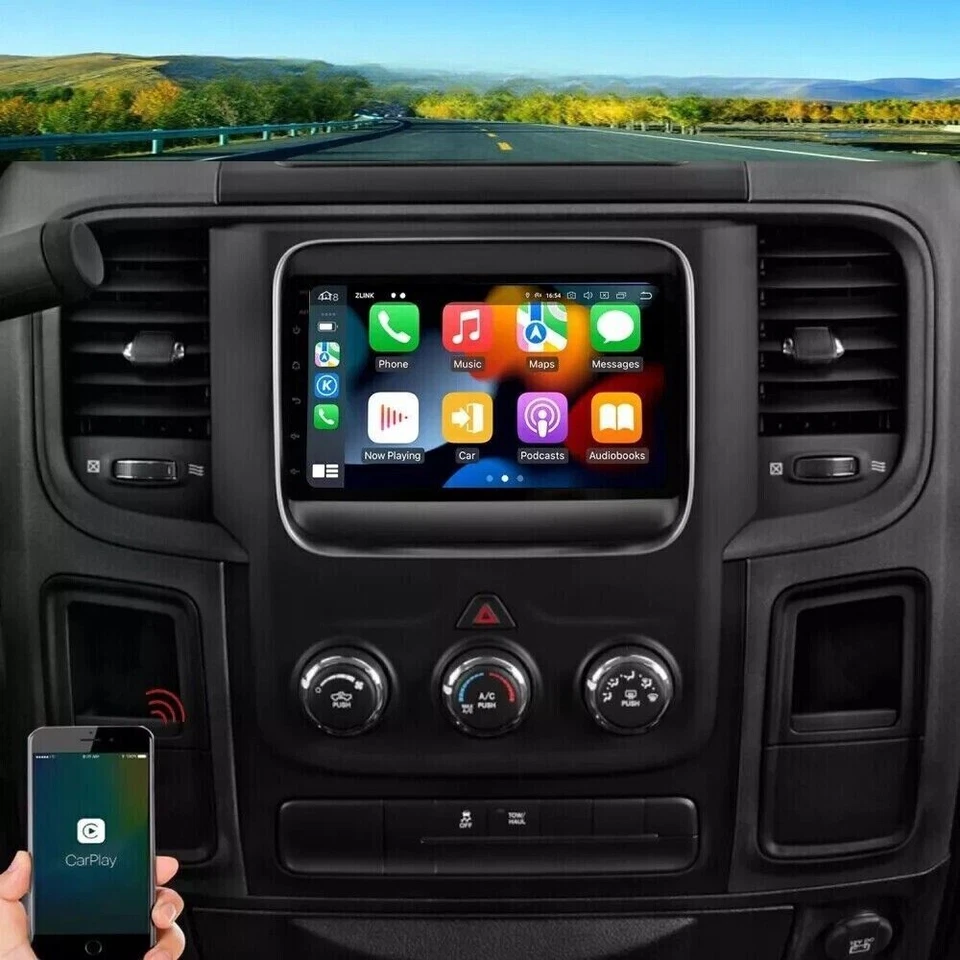 7" HD Car Radio GPS Navigation Android 2+32GB For 13-18 Dodge Ram 1500 2500 3500 - Image 2 of 4