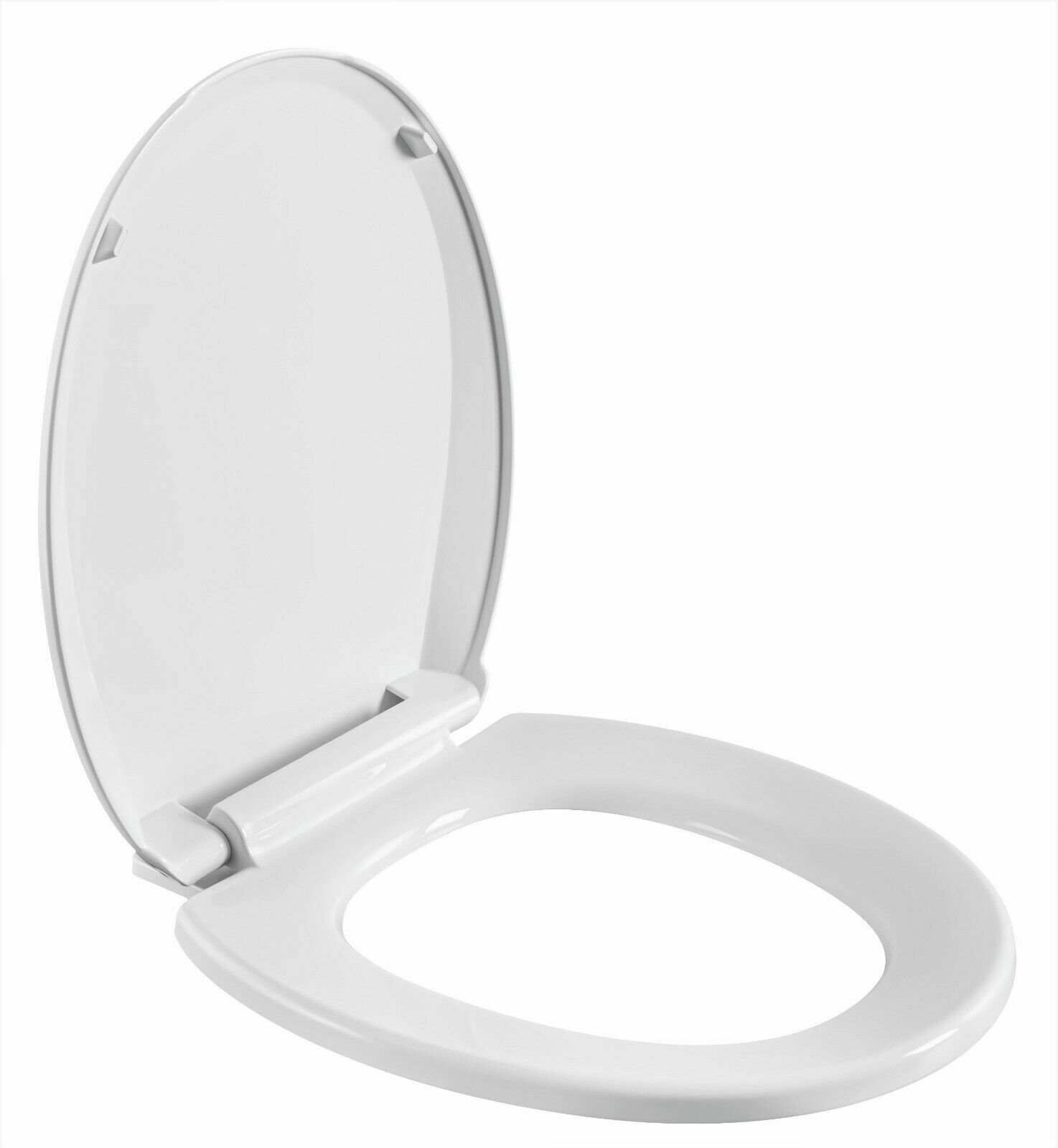 White Toilet Seat NonSlip Standard Oval Toilet Plastic Easy Install