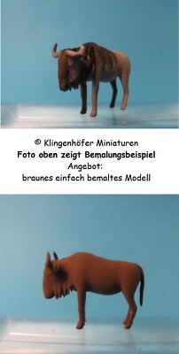 ( 1:160 ) Gnu zum selbst bemalen H 0,9 cm v. Klingenhöfer Spur N ( N-TG03 )