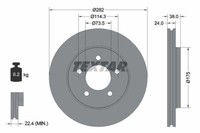 2X Textar 92108700 Bremsscheibe FüR Chrysler Dodge Plymouth