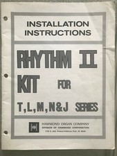 Hammond - Installation Instruction Rhythm II Kit for T, L, M, N  J SERIES
