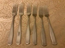 Art Krupp Milano Italy Gio Ponti? Stainless Steel Dinner Forks Lot of 6