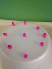63 Pink Mini Twist Pin Lights For Ceramic Christmas Tree.  1/16" Stem Diameter
