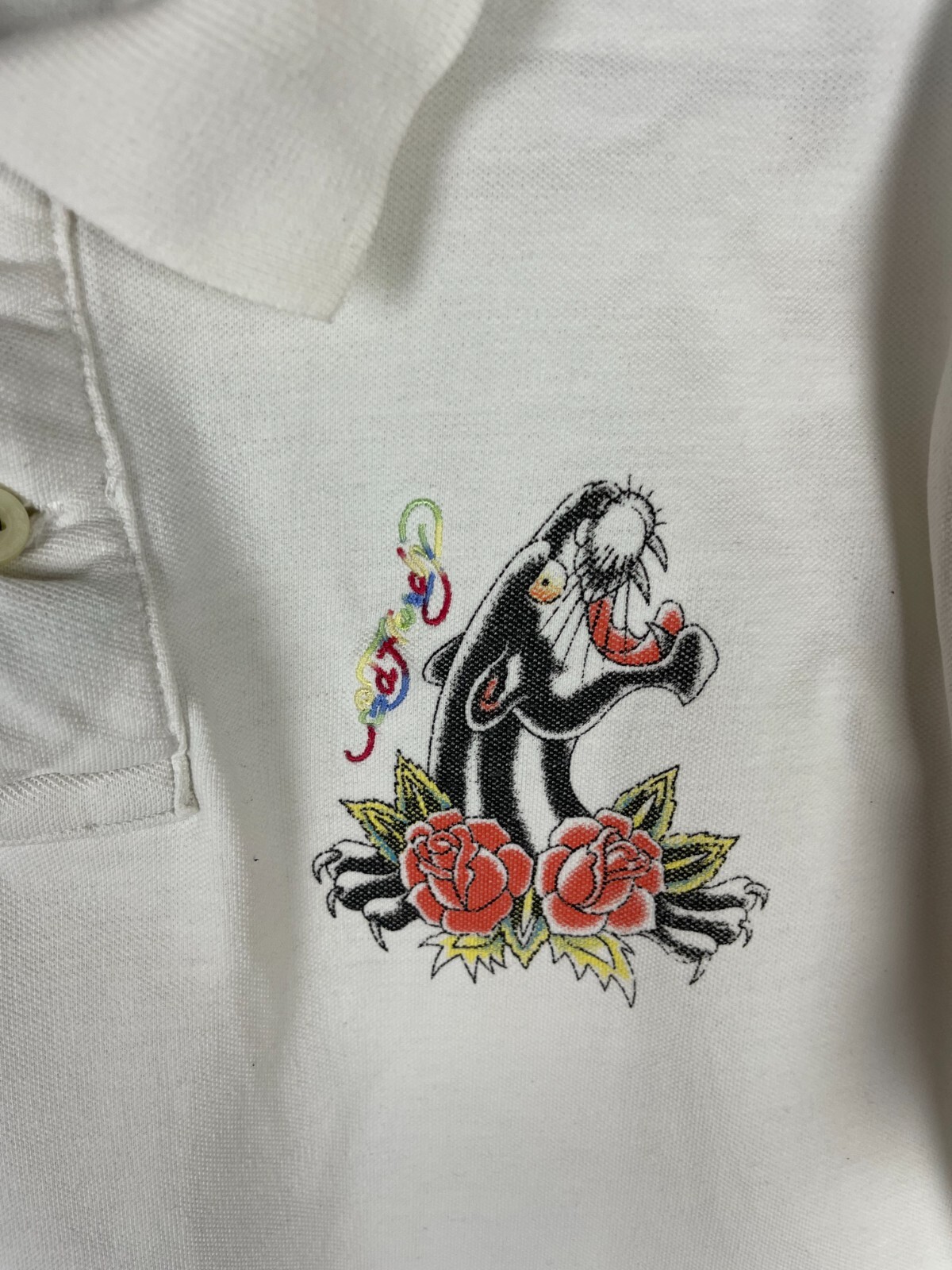 Ed Hardy by Christian Audigier big logo polo tee shirt image 8