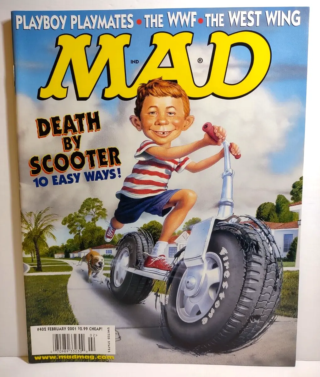 MAD Magazine Feb 2001 402 The West Wing WWF Death By Scooter Parody | eBay