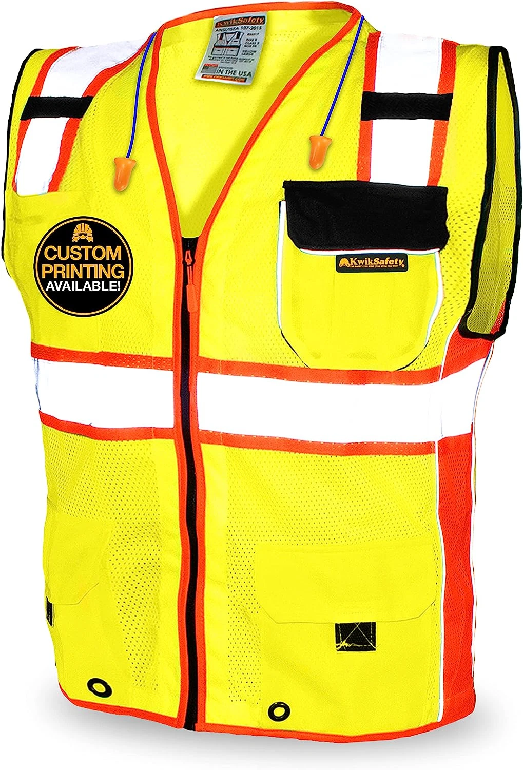   Charlotte, NC   Gilet de sécurité CLASSIC & SUPREME [Poche Jumbo] Classe 2 EPI de travail 