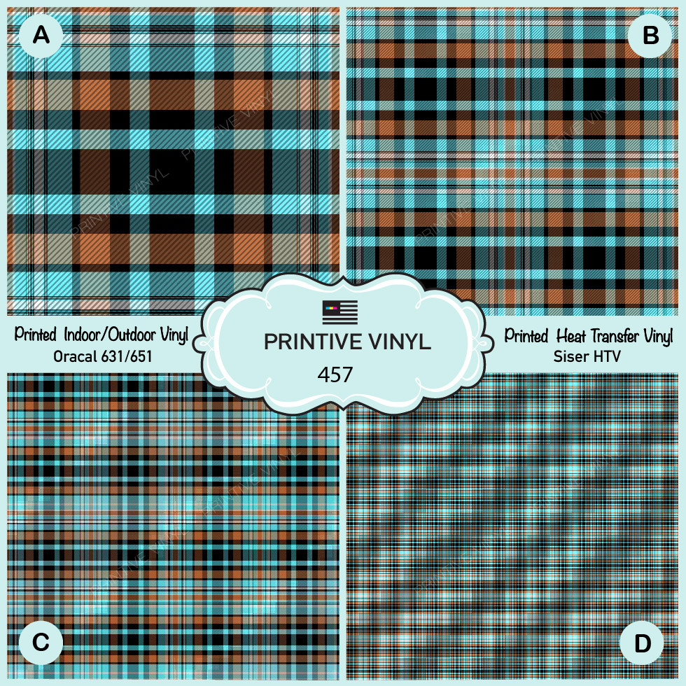 Tartan Plaid Patterned Iron on, Cricut Vinyl, Printed HTV, Oracal ,Siser HTV 457