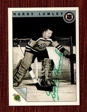 Autographed Harry Lumley (D.1998) 1992 Ultimate Hockey Card #51 Boston Bruins