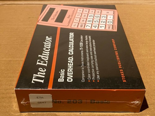 NEW Vintage Stokes The Educator Basic No. 203 Overhead Glass Calculator - Picture 3 of 3