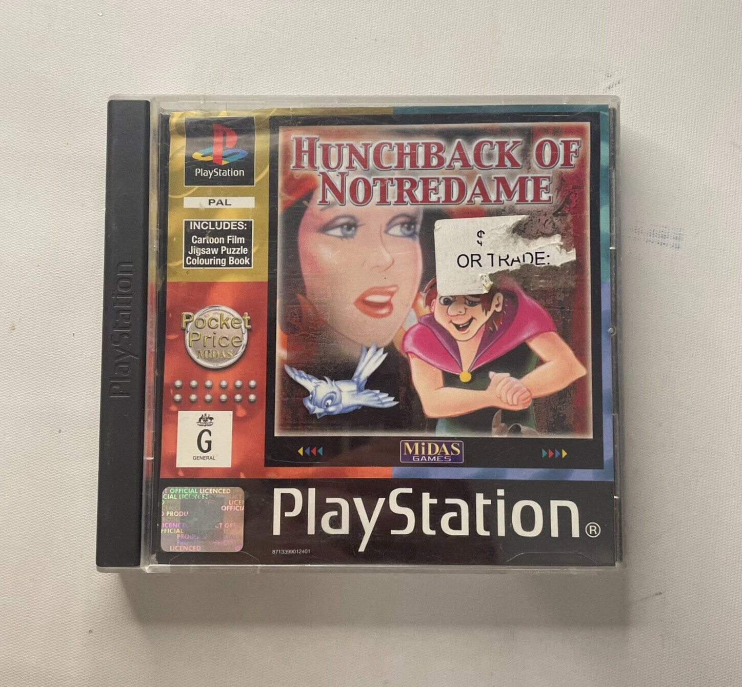 Hunchback of Notredame Sony Playstation 1 PS1 PSX PAL Game Complete w Manual