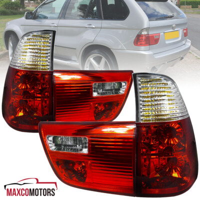 Red/Clear Tail Lights Fits 2000-2006 BMW X5 E53 Rear Brake Lamps Left+Right