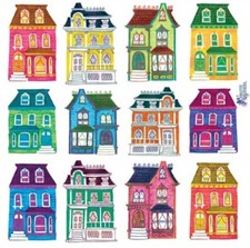 Violette Stickers San Francisco Painted Houses Crafts Planner Supply Scrapbook